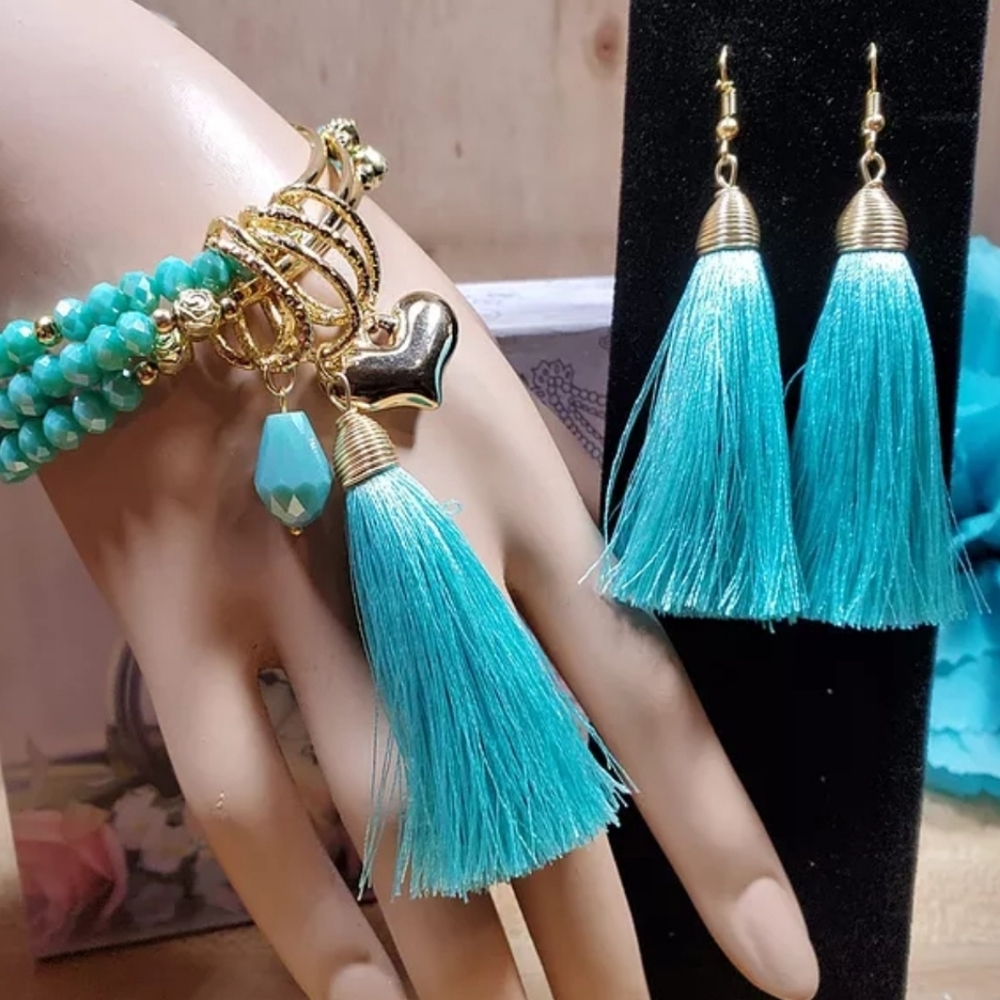 Earrings tassel set 100% handmade